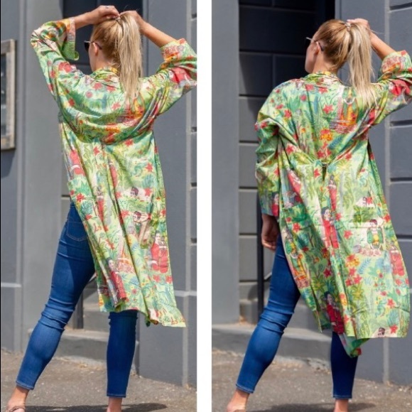 🌟Frida Kahlo Kimono (vintage fabric) - Picture 7 of 16